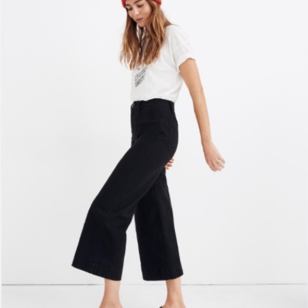 Madewell Emmett Wide Leg Crop black etc 25